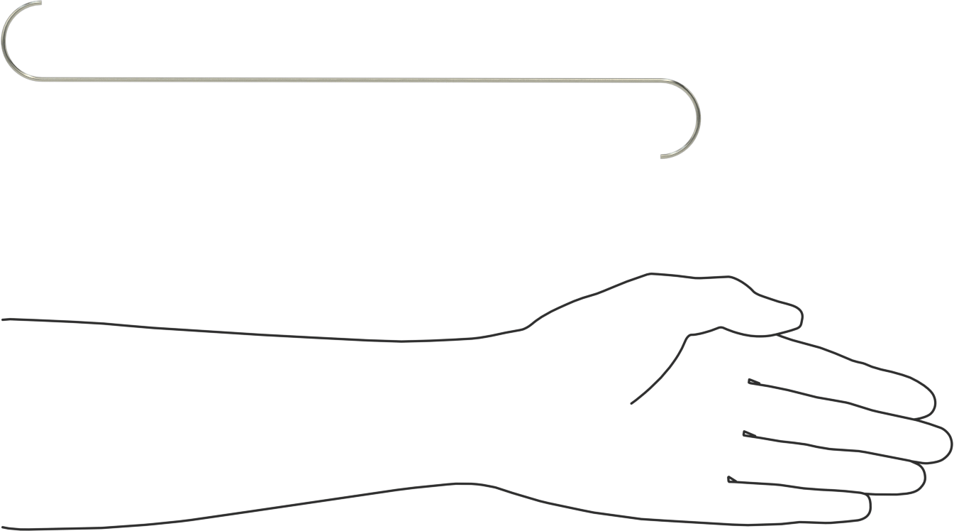 Çelik Açık Uçlu S-Kanca - Kaldırma Amaçlı Değildir, 3/32" Kalınlık, 1-1/4" Kanca Açıklığı Genişliği, 12" Kullanılabilir Uzunluk