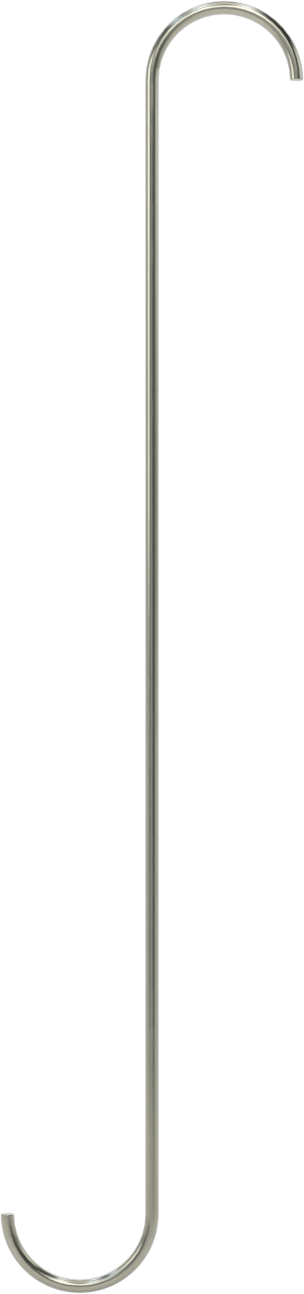 Çelik Açık Uçlu S-Kanca - Kaldırma Amaçlı Değildir, 1/8" Kalınlık, 1-1/4" Kanca Açıklığı Genişliği, 12" Kullanılabilir Uzunluk