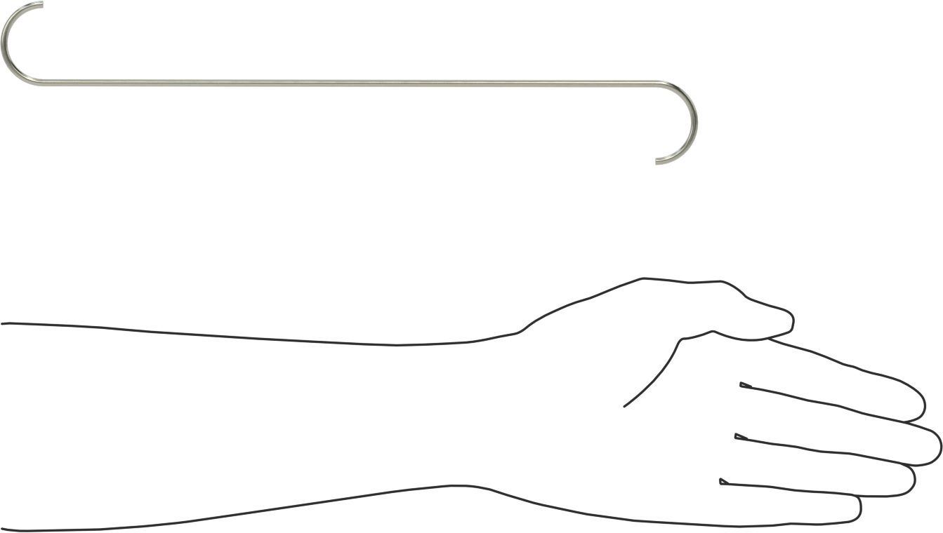 Çelik Açık Uçlu S-Kanca - Kaldırma Amaçlı Değildir, 1/8" Kalınlık, 1-1/4" Kanca Açıklığı Genişliği, 12" Kullanılabilir Uzunluk