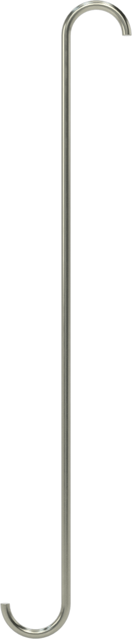 Çelik Açık Uçlu S-Kanca - Kaldırma Amaçlı Değildir, 3/16" Kalınlık, 1" Kanca Açıklık Genişliği, 12" Kullanılabilir Uzunluk