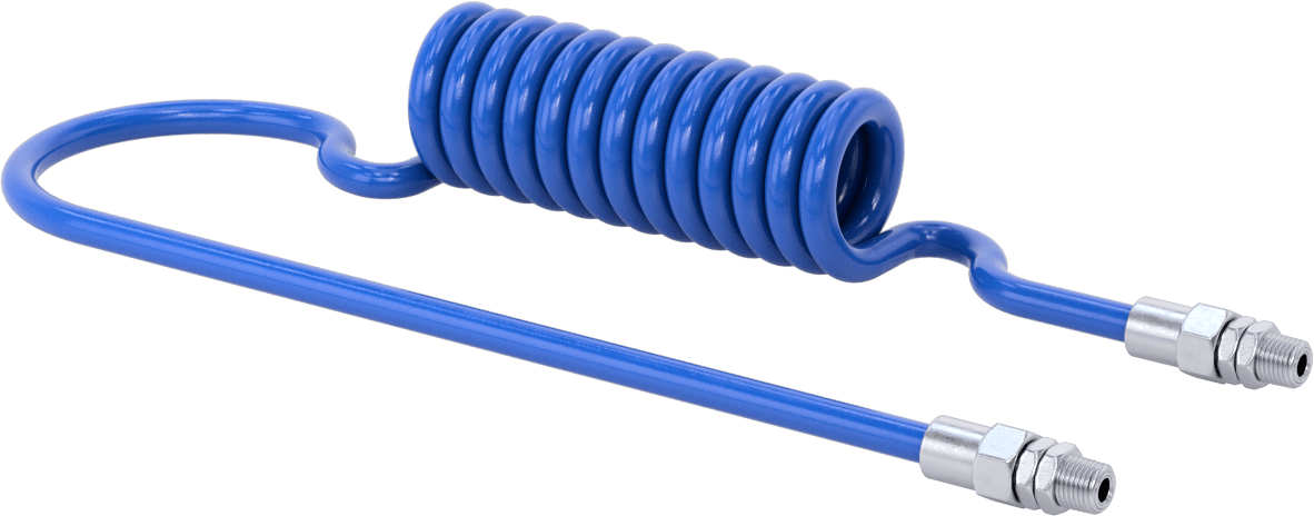 Esnek Geri Çekilebilir Hava Hortumu, Düşük Sıcaklık, 1/4 x 1/4 BSPT Erkek, 6.5 mm ID, 6 Fit Uzunluk