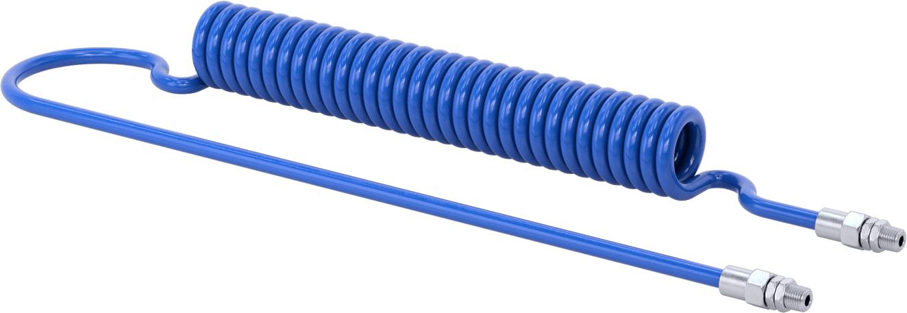 Esnek Geri Çekilebilir Hava Hortumu, Düşük Sıcaklık, 1/4 x 1/4 BSPT Erkek, 6.5 mm ID, 13 Fit Uzunluk