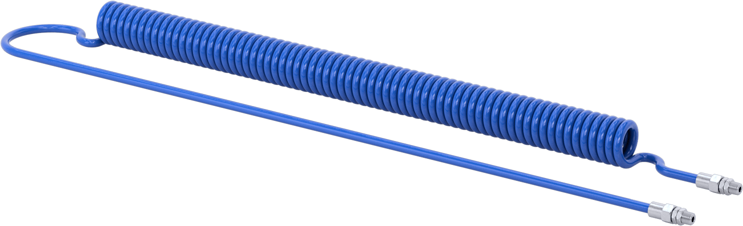 Esnek Geri Çekilebilir Hava Hortumu, Düşük Sıcaklık, 1/4 x 1/4 BSPT Erkek, 6.5 mm ID, 26 Fit Uzunluk