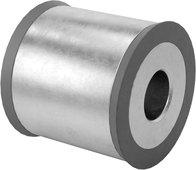 303 Paslanmaz Çelik Hijyenik Dişsiz Ara Parça, Nitril Kauçuk Conta, 25.4mm OD, 25 mm Uzunluk, M9 Vida Boyutu