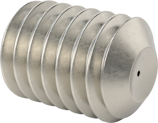 316 Paslanmaz Çelik Gövdeli Dişli Delikli Vana, Altıgen Soketli Tapa, 10-32 UNF Erkek, 1/4" Uzunluk, 0,01 inç Çap