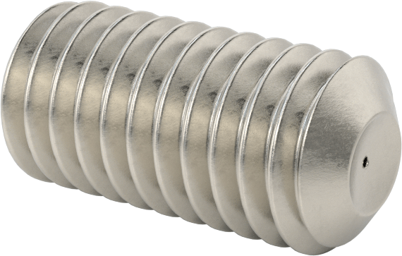 316 Paslanmaz Çelik Gövdeli Dişli Delikli Vana, Altıgen Soketli Tapa, 10-32 UNF Erkek, 3/8" Uzunluk, 0,01 inç Çap