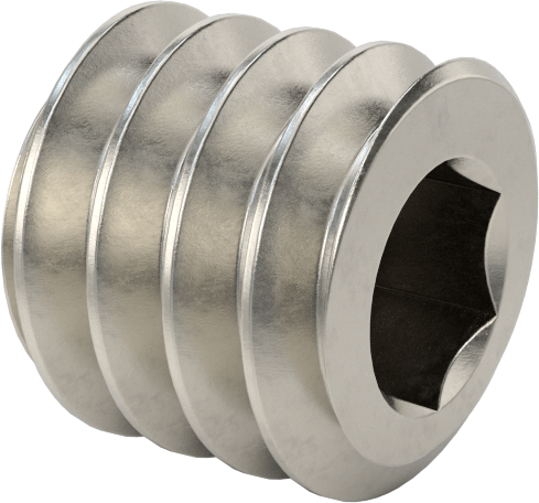 316 Paslanmaz Çelik Gövdeli Dişli Delikli Vana, Altıgen Soketli Tapa, 1/4"-20 UNC Erkek, 1/4" Uzunluk, 0,01 inç Çap