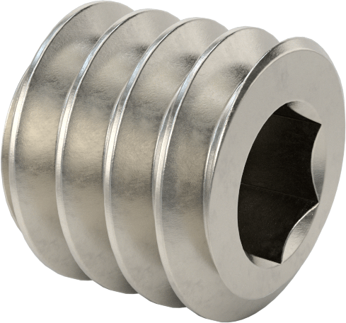 316 Paslanmaz Çelik Gövdeli Dişli Delikli Vana, Altıgen Soketli Tapa, 1/4"-20 UNC Erkek, 1/4" Uzunluk, 0,018 inç Çap