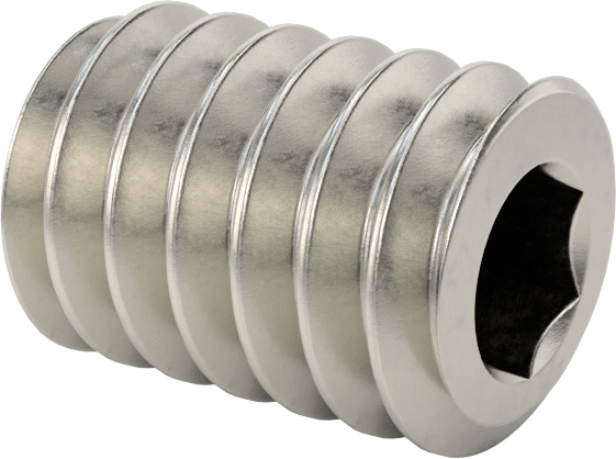 316 Paslanmaz Çelik Gövdeli Dişli Delikli Vana, Altıgen Soketli Tapa, 1/4"-20 UNC Erkek, 3/8" Uzunluk, 0,01 inç Çap
