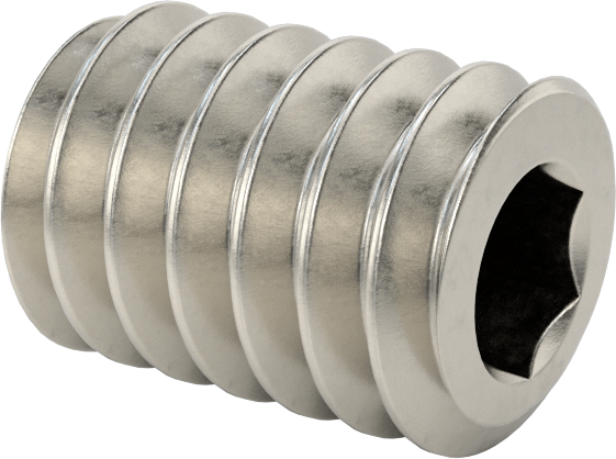 316 Paslanmaz Çelik Gövdeli Dişli Delikli Vana, Altıgen Soketli Tapa, 1/4"-20 UNC Erkek, 3/8" Uzunluk, 0,016 inç Çap