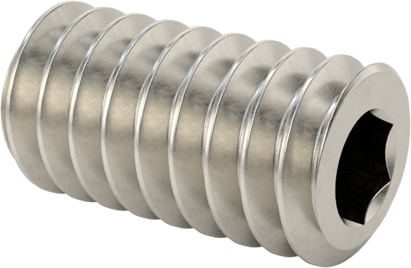 316 Paslanmaz Çelik Gövdeli Dişli Delikli Vana, Altıgen Soketli Tapa, 1/4"-20 UNC Erkek, 1/2" Uzunluk, 0,01 inç Çap