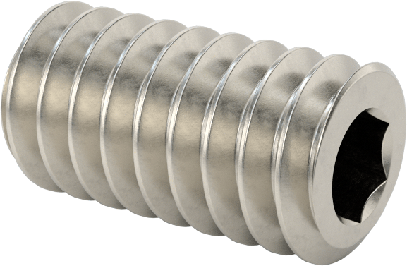 316 Paslanmaz Çelik Gövdeli Dişli Delikli Vana, Altıgen Soketli Tapa, 1/4"-20 UNC Erkek, 1/2" Uzunluk, 0,016 inç Çap