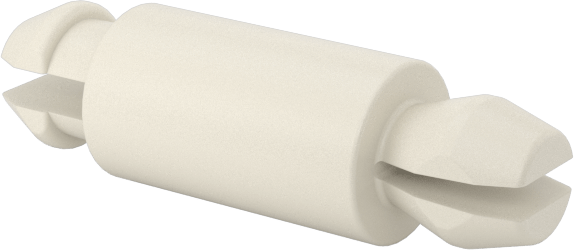 Çift Kilitli Geçmeli Ara Parçalar, Katkı Maddeli Naylon 6/6, 5/16" Uzunluk, 1/8" Delik Çapı için