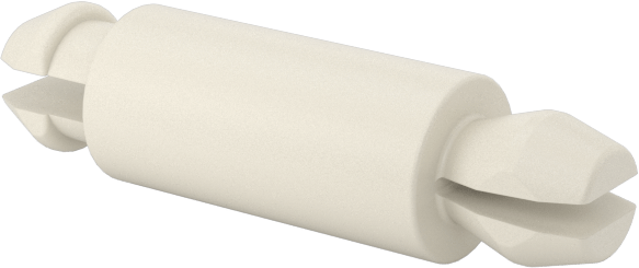 Çift Kilitli Geçmeli Ara Parçalar, Katkı Maddeli Naylon 6/6, 3/8" Uzunluk, 1/8" Delik Çapı için