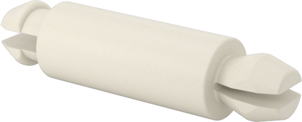 Çift Kilitli Geçmeli Ara Parçalar, Katkı Maddeli Naylon 6/6, 7/16" Uzunluk, 1/8" Delik Çapı için
