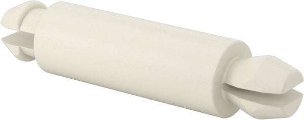 Çift Kilitli Geçmeli Ara Parçalar, Katkı Maddeli Naylon 6/6, 1/2" Uzunluk, 1/8" Delik Çapı için