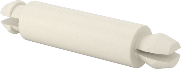 Çift Kilitli Geçmeli Ara Parçalar, Katkı Maddeli Naylon 6/6, 9/16" Uzunluk, 1/8" Delik Çapı için