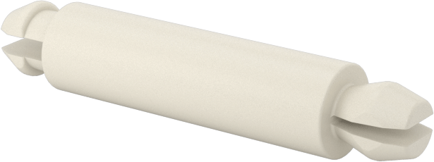 Çift Kilitli Geçmeli Ara Parçalar, Katkı Maddeli Naylon 6/6, 5/8" Uzunluk, 1/8" Delik Çapı için