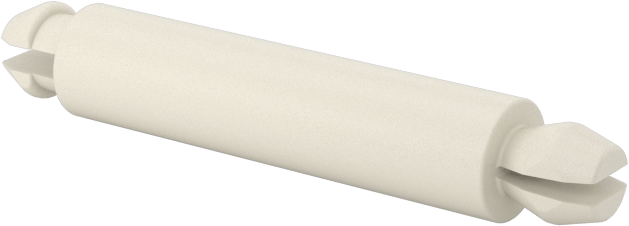 Çift Kilitli Geçmeli Ara Parçalar, Katkı Maddeli Naylon 6/6, 3/4" Uzunluk, 1/8" Delik Çapı için
