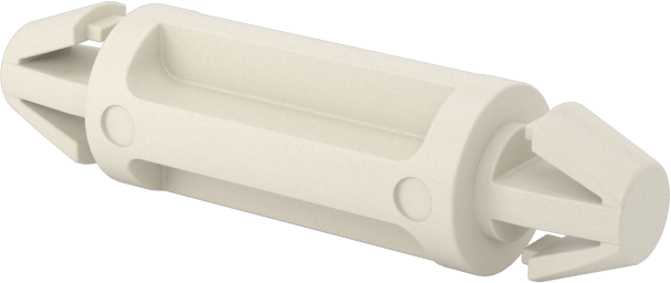 Çift Kilitli Geçmeli Ara Parçalar, Katkı Maddeli Naylon 6/6, 14 mm uzunluk, 4 mm delik çapı için