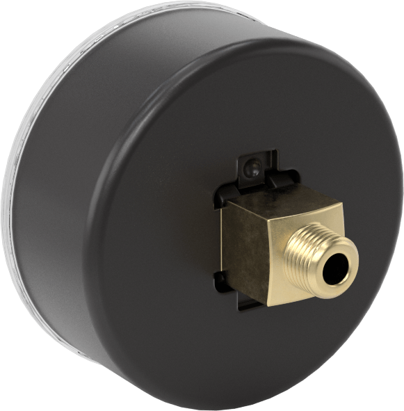 ABS Kasalı Vakum Göstergesi, Tek Ölçek, 2-1/2" Kadran, 1/8 NPT Erkek Merkez Arka Bağlantı