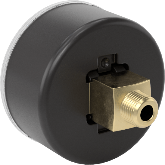 ABS Kasalı Vakum Göstergesi, Tek Ölçek, 2" Kadran, 1/8 NPT Erkek Merkez Arka Bağlantı