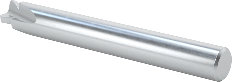 O-Ringler için Karbür Kuyruklu Freze Ucu, 3 Yiv, 0,210" O-ring genişliği için