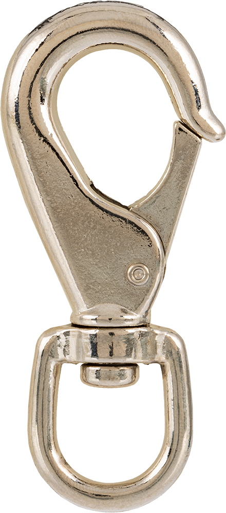 Döner Gözlü Karabina, Çinko, 1/2" Açıklık Genişliği, 2-3/4" Uzunluk, 5/8" İç Genişlik