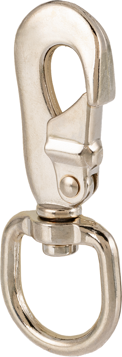 Döner Gözlü Karabina, Çinko, 3/8" Açıklık Genişliği, 3-1/16 inç Uzunluk, 1" İç Genişlik