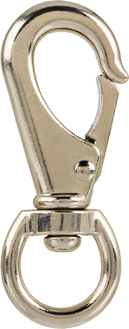 Döner Gözlü Karabina, Çinko, 3/8" Açıklık Genişliği, 2-11/16" Uzunluk, 3/4" İç Genişlik