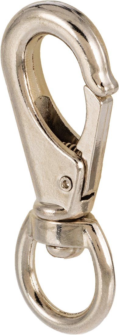 Döner Gözlü Karabina, Çinko, 3/8" Açıklık Genişliği, 2-11/16" Uzunluk, 3/4" İç Genişlik