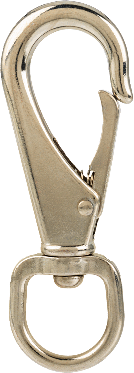 Döner Gözlü Karabina, Çinko, 19/32" Açıklık Genişliği, 4" Uzunluk, 1" İç Genişlik