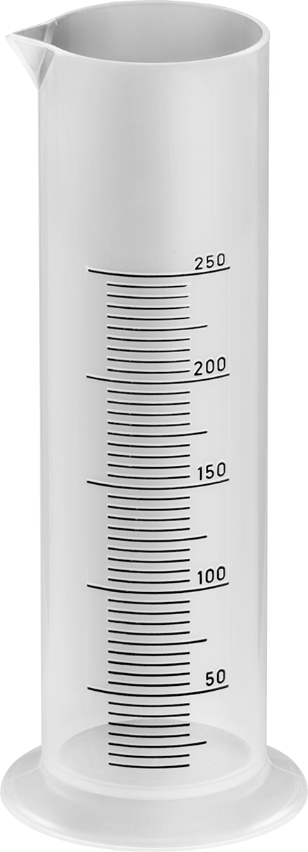 Kolay Karıştırmalı Polipropilen Plastik Ölçülü Silindir, 8,5 FL. oz./250 ml Kapasite
