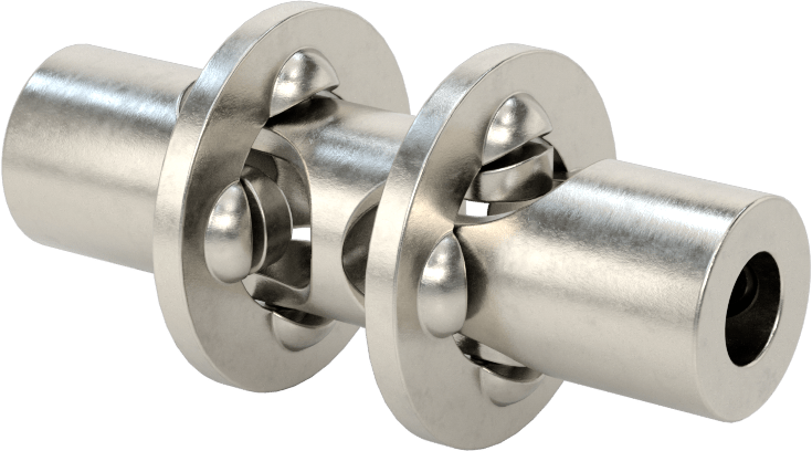 Hassas Çift U-Eklem, 3/8“ Çap x 3/8” Derinlikli Mil için