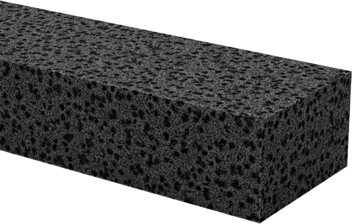Hafif Hizmet Tipi Karışımlı EPDM Köpük Şerit, Yapışkan Arka Yüzlü, 5/8" Genişlik, 3/8" Kalınlık, 25 Fit Uzunluk
