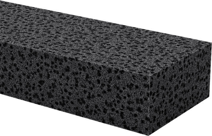 Hafif Hizmet Tipi Karışımlı EPDM Köpük Şerit, Yapışkan Arka Yüzlü, 3/4" Genişlik, 3/8" Kalınlık, 25 Fit Uzunluk