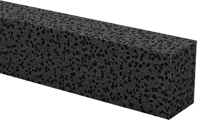 Hafif Hizmet Tipi Karışımlı EPDM Köpük Şerit, Yapışkan Arka Yüzlü, 3/8" Genişlik, 1/2" Kalınlık, 25 Fit Uzunluk