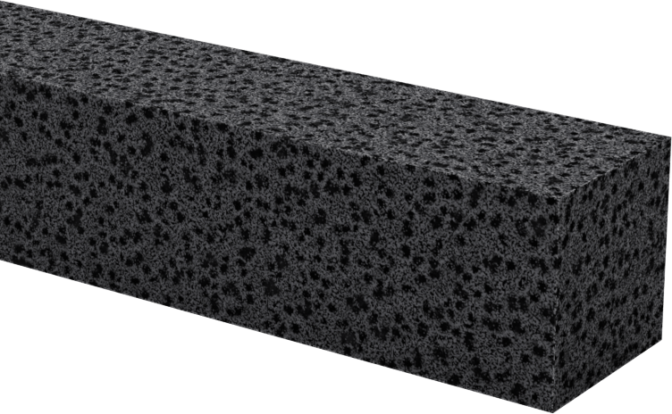 Hafif Hizmet Tipi Karışımlı EPDM Köpük Şerit, Yapışkan Arka Yüzlü, 1/2" Genişlik, 1/2" Kalınlık, 25 Fit Uzunluk