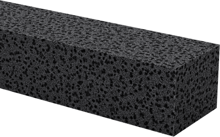Hafif Hizmet Tipi Karışımlı EPDM Köpük Şerit, Yapışkan Arka Yüzlü, 5/8" Genişlik, 1/2" Kalınlık, 25 Fit Uzunluk