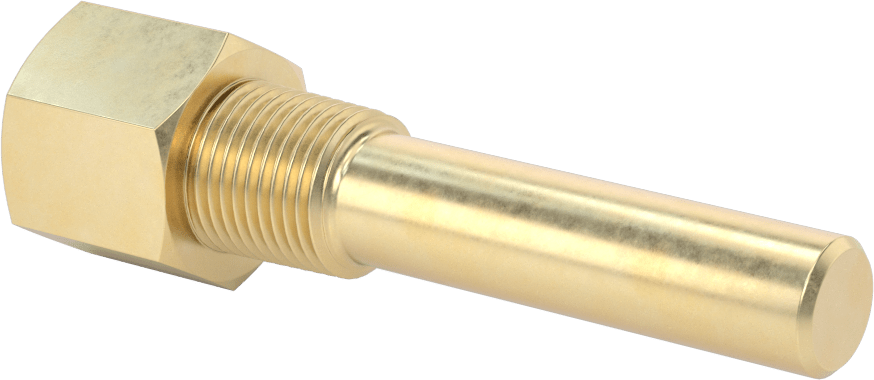 Termovell, 4“ x 3/8” Mil için, Pirinç, 1/2 NPT Bağlantı
