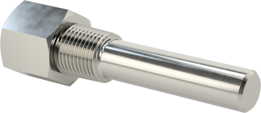 Termovell, 4“ x 3/8” Mil için, 304 Paslanmaz Çelik, 1/2 NPT Bağlantı