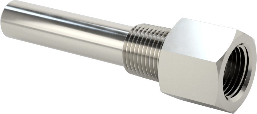 Termovell, 4“ x 3/8” Mil için, 304 Paslanmaz Çelik, 1/2 NPT Bağlantı