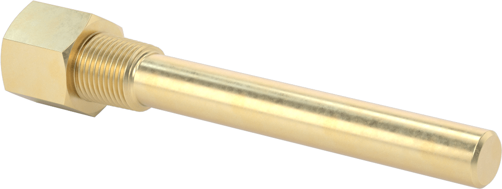 Termovell, 6“ x 3/8” Mil için, Pirinç, 1/2 NPT Bağlantı