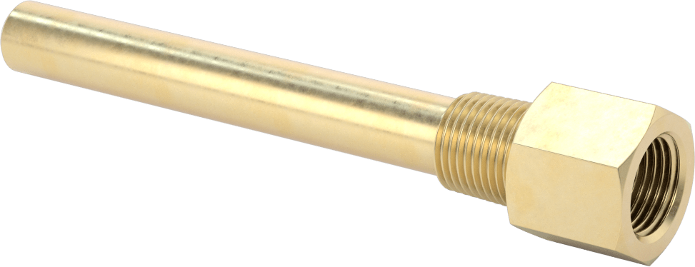 Termovell, 6“ x 3/8” Mil için, Pirinç, 1/2 NPT Bağlantı