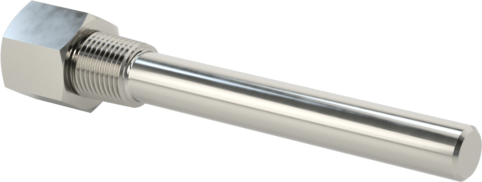 Termovell, 6“ x 3/8” Mil için, 316 Paslanmaz Çelik, 1/2 NPT Bağlantı