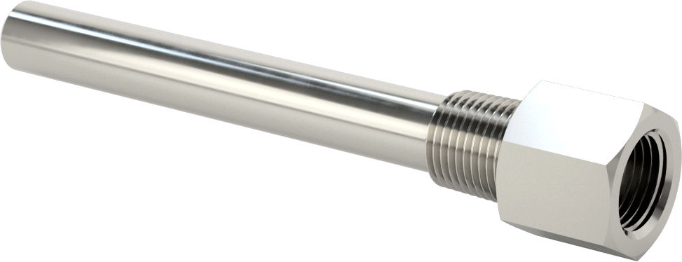 Termovell, 6“ x 3/8” Mil için, 316 Paslanmaz Çelik, 1/2 NPT Bağlantı