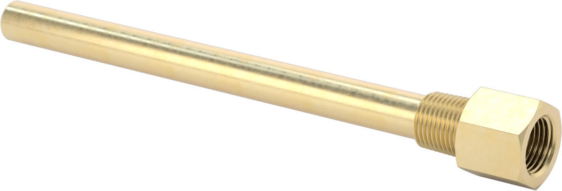 Termovell, 9“ x 3/8” Gövde için, Pirinç, 1/2 NPT Bağlantı