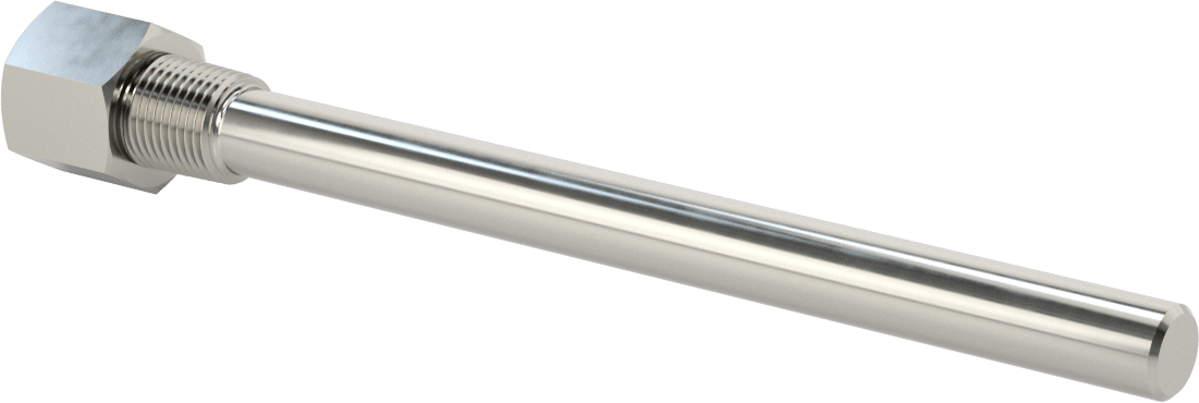 Termovell, 9“ x 3/8” Gövde için, 316 Paslanmaz Çelik, 1/2 NPT Bağlantı