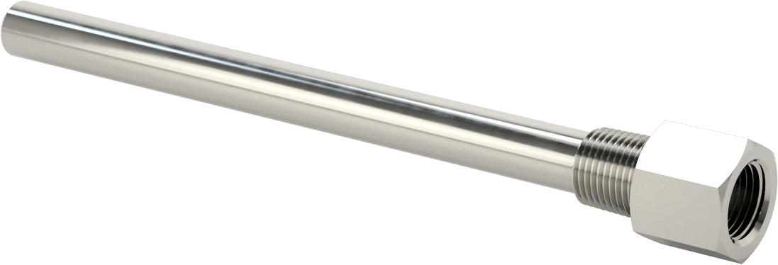 Termovell, 9“ x 3/8” Gövde için, 316 Paslanmaz Çelik, 1/2 NPT Bağlantı