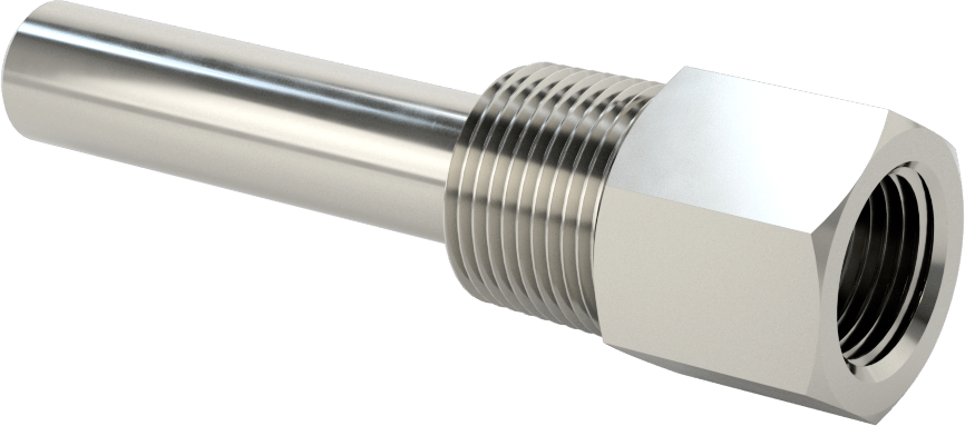 Termovell, 4“ x 3/8” Mil için, 316 Paslanmaz Çelik, 3/4 NPT Bağlantı